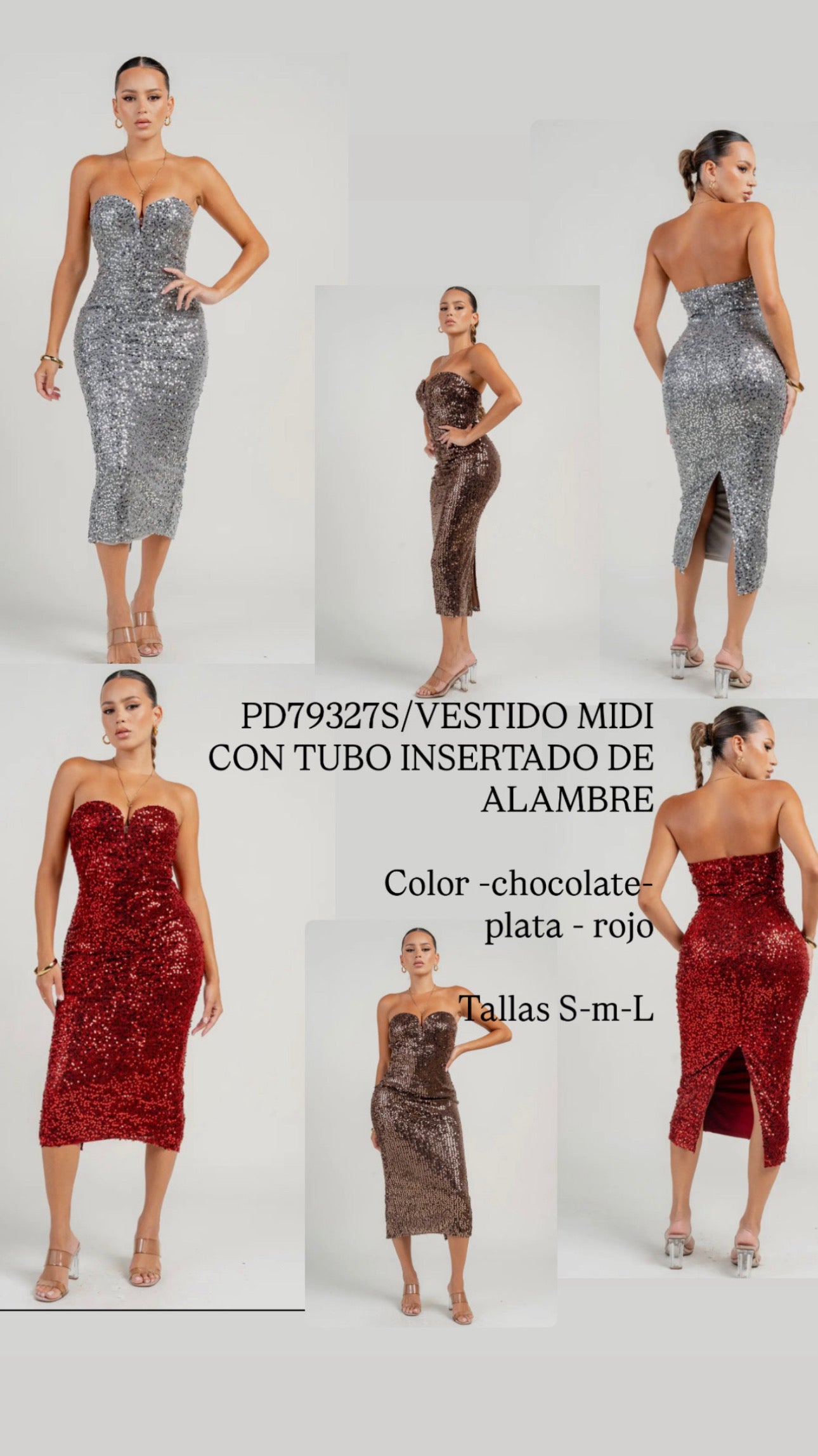 Vestido midi con tubo