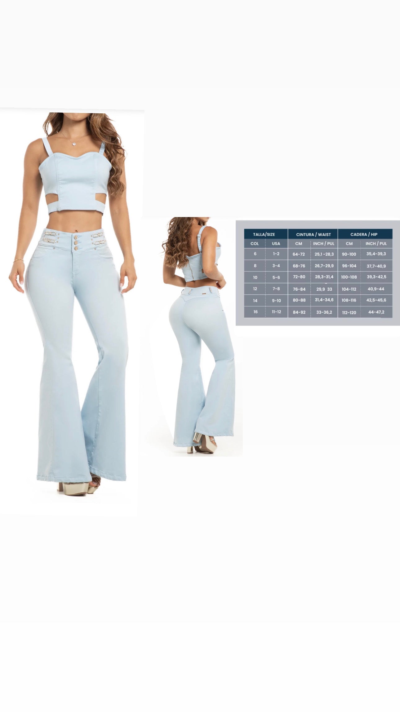 Lujuria -set2-🇨🇴push up jeans &tops