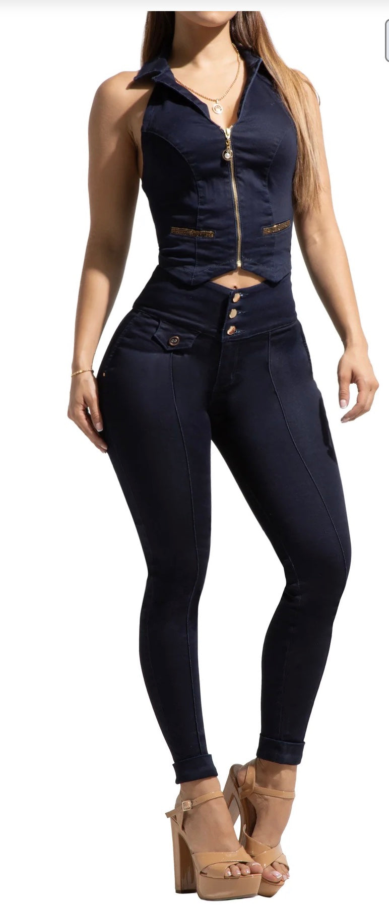 Jan2 Colombian Blouse &amp; Jeans Set