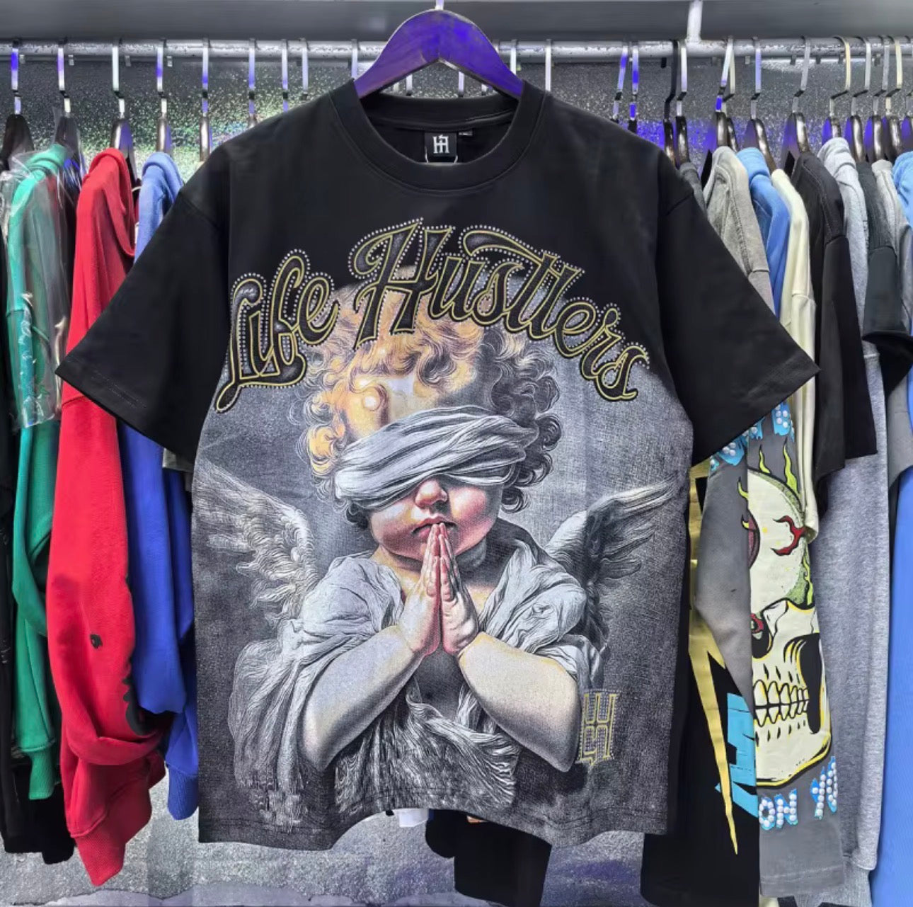 Diamond Oversized Life Hustlers T-shirt for Men