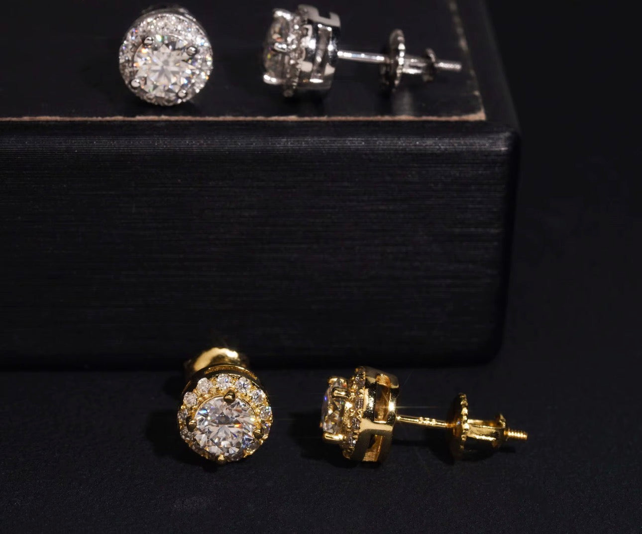 Sterling Silver 5MM VVS Round Moissanite Stud Earrings Daily Wear