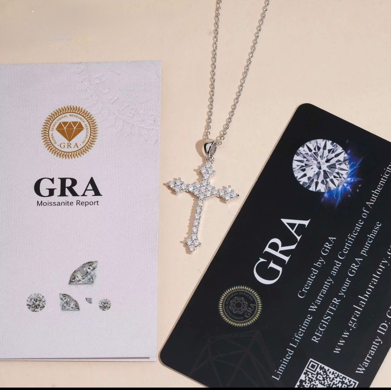 925 Silver Cross Pendant Moissanite Necklace Iced Out Men Women Fashion Cross Necklace Daily Wear