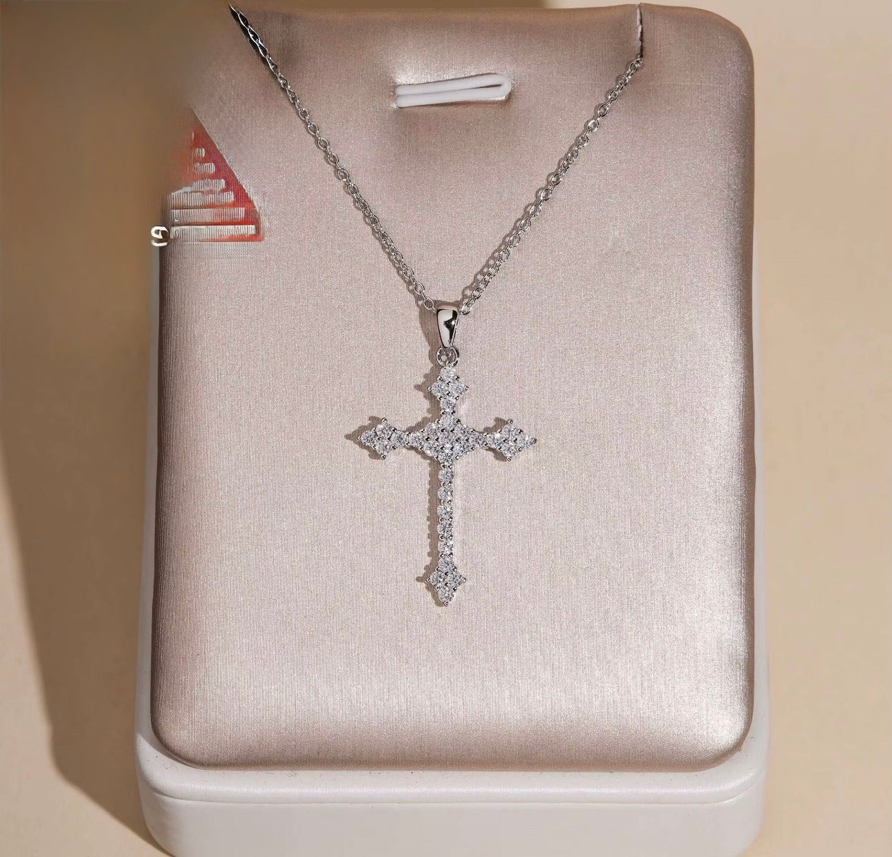 925 Silver Cross Pendant Moissanite Necklace Iced Out Men Women Fashion Cross Necklace Daily Wear