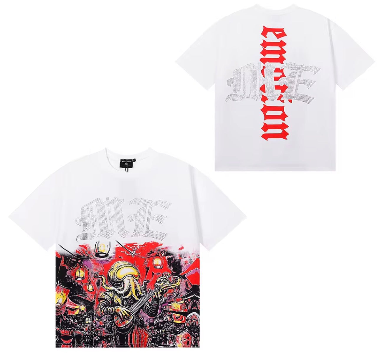 TOP QUALITY HEAVYWEIGHT 100% COTTON MIXED EMOTION T-SHIRTS CLOTHING TEE STREETWEAR