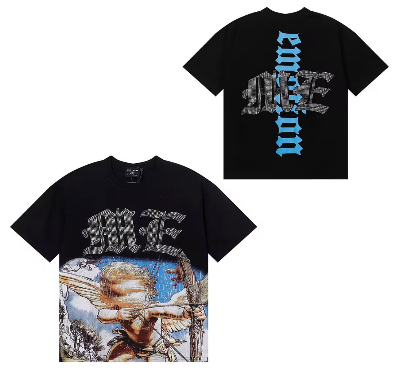 High Quality Diamond 100% Cotton Tshirts Tee Cotton Streetwear Graphic Vintage Tshirts Men