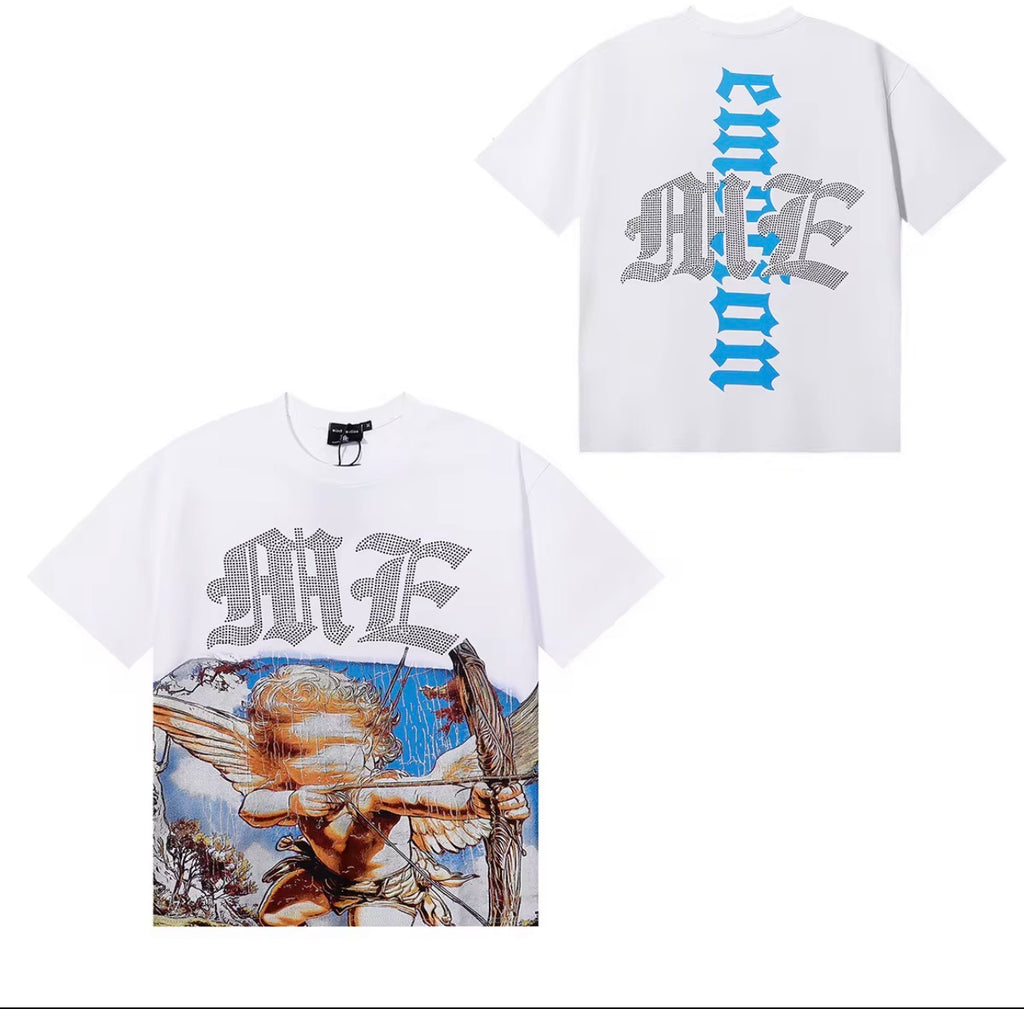 High Quality Diamond 100% Cotton Tshirts Tee Cotton Streetwear Graphic Vintage Tshirts Men