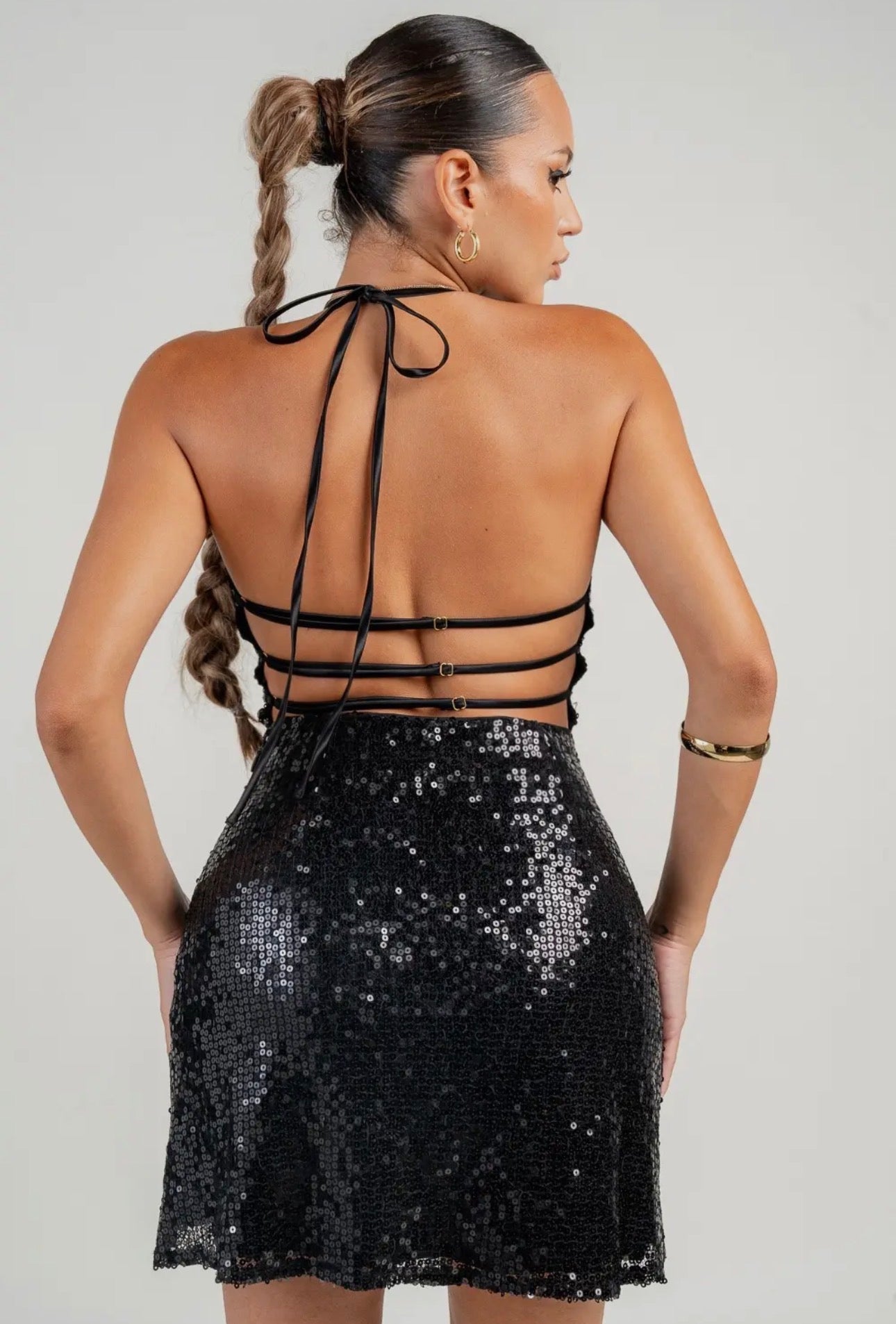 VESTIDO DE ENCAJE SEQUINCE