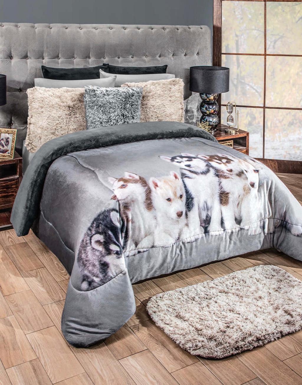 Cobertor  Suave Huskies