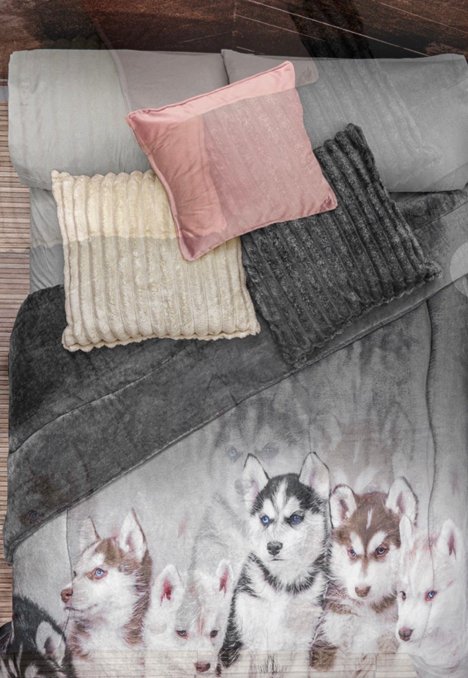 Cobertor  Suave Huskies