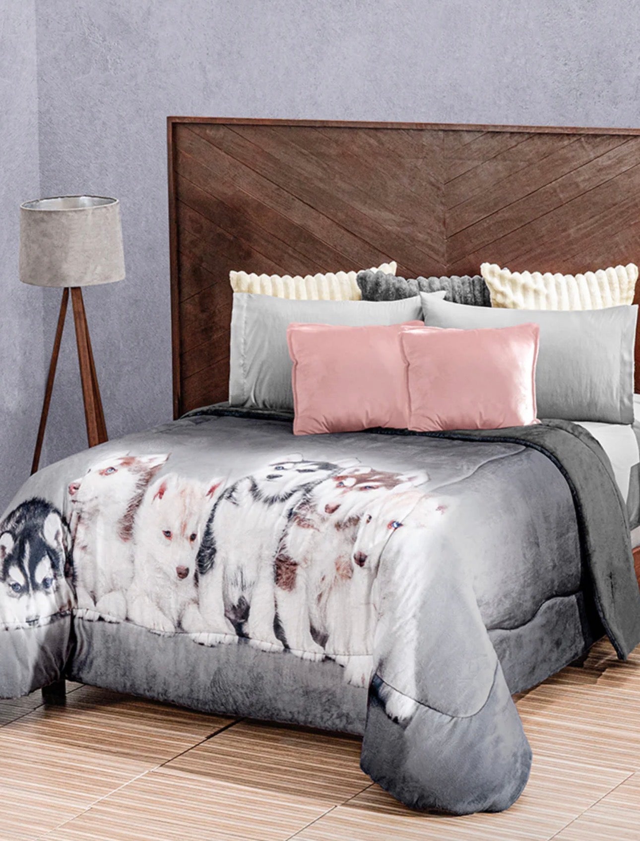 Cobertor  Suave Huskies