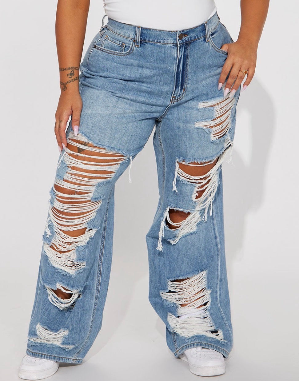 Vaqueros  USA 🇺🇸 sueltos sin elasticidad y deshilachados