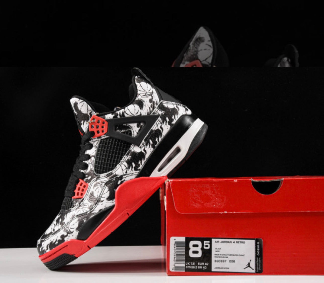 Sneakers Edición Limitada Blanco Negro