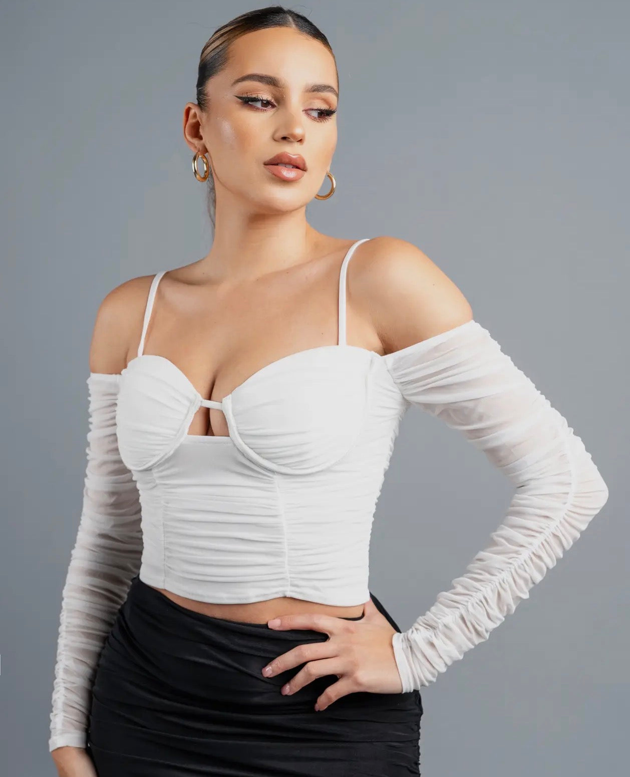 LUXE MESH TOP CON ESCOTE CORAZÓN