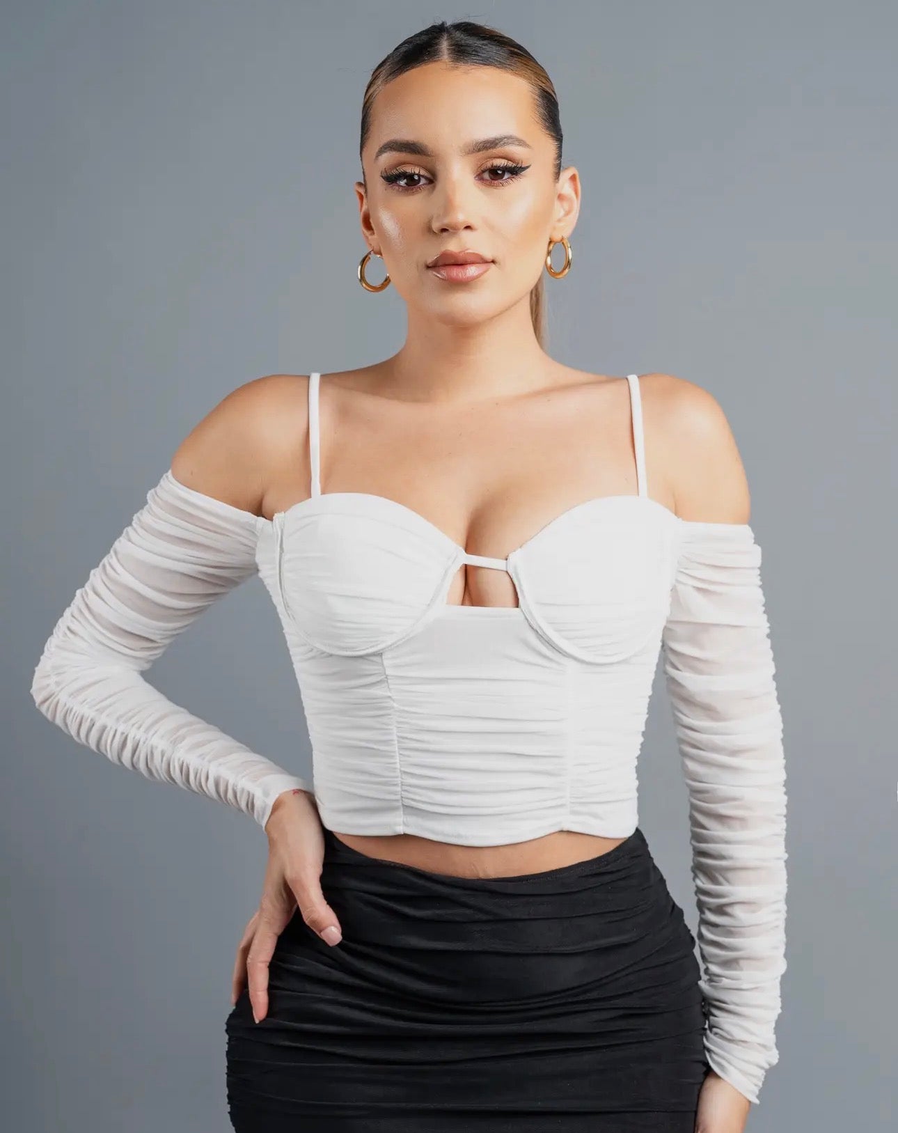 LUXE MESH TOP CON ESCOTE CORAZÓN